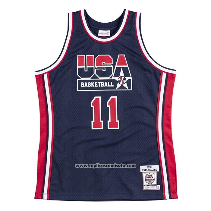 Camiseta USA 1992 Karl Malone #11 Azul